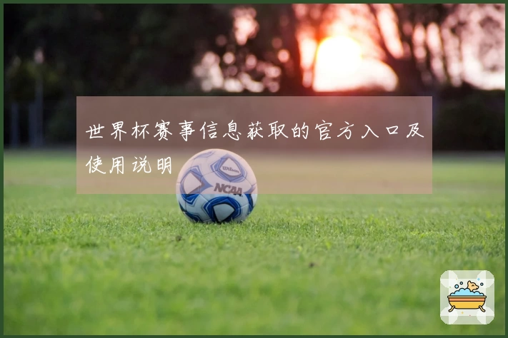 世界杯赛事信息获取的官方入口及使用说明